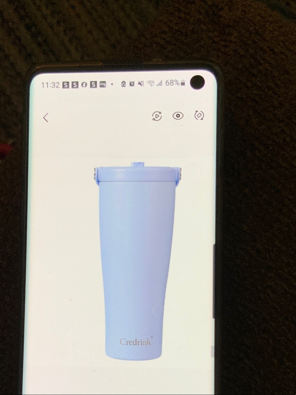 Credrink Light Blue Travel Tumbler
